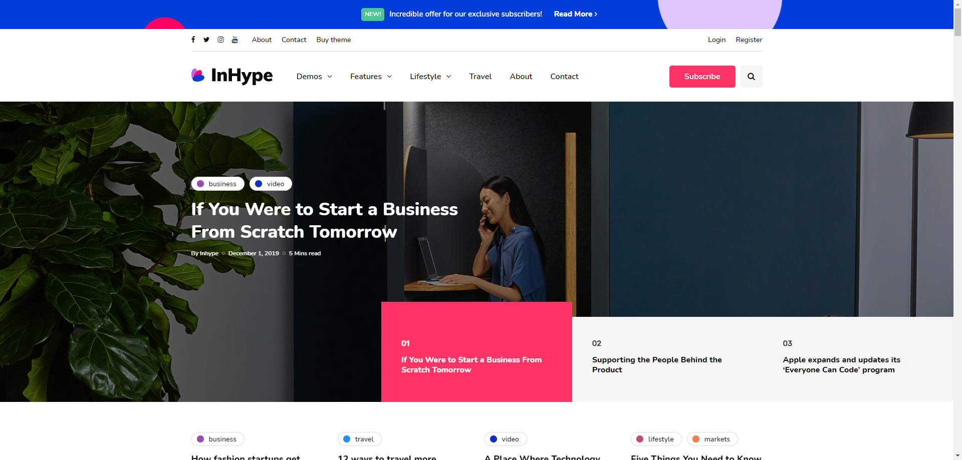 InHype - Blog & Magazine Theme